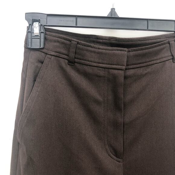 HUGO BOSS Womens Tapika Ankle Trousers Size 0 Dark Brown Stretch Cotton NWOT - Picture 5 of 11